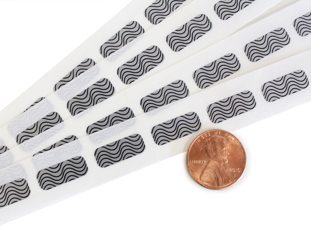 Mini Zebra 0.25" x 0.625" PIN Rectangle Scratch Off Sticker Labels - EMAIL INFO@MYSCRATCHOFFS.COM TO ORDER