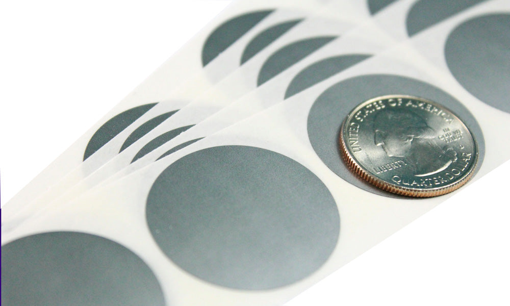 Silver 1.25” Round Scratch Off Sticker Labels