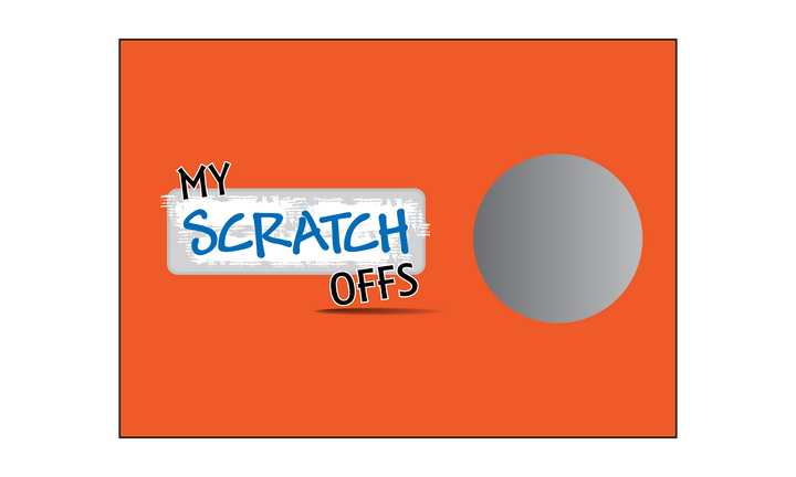 5 by 7 inch custom scratch off card example