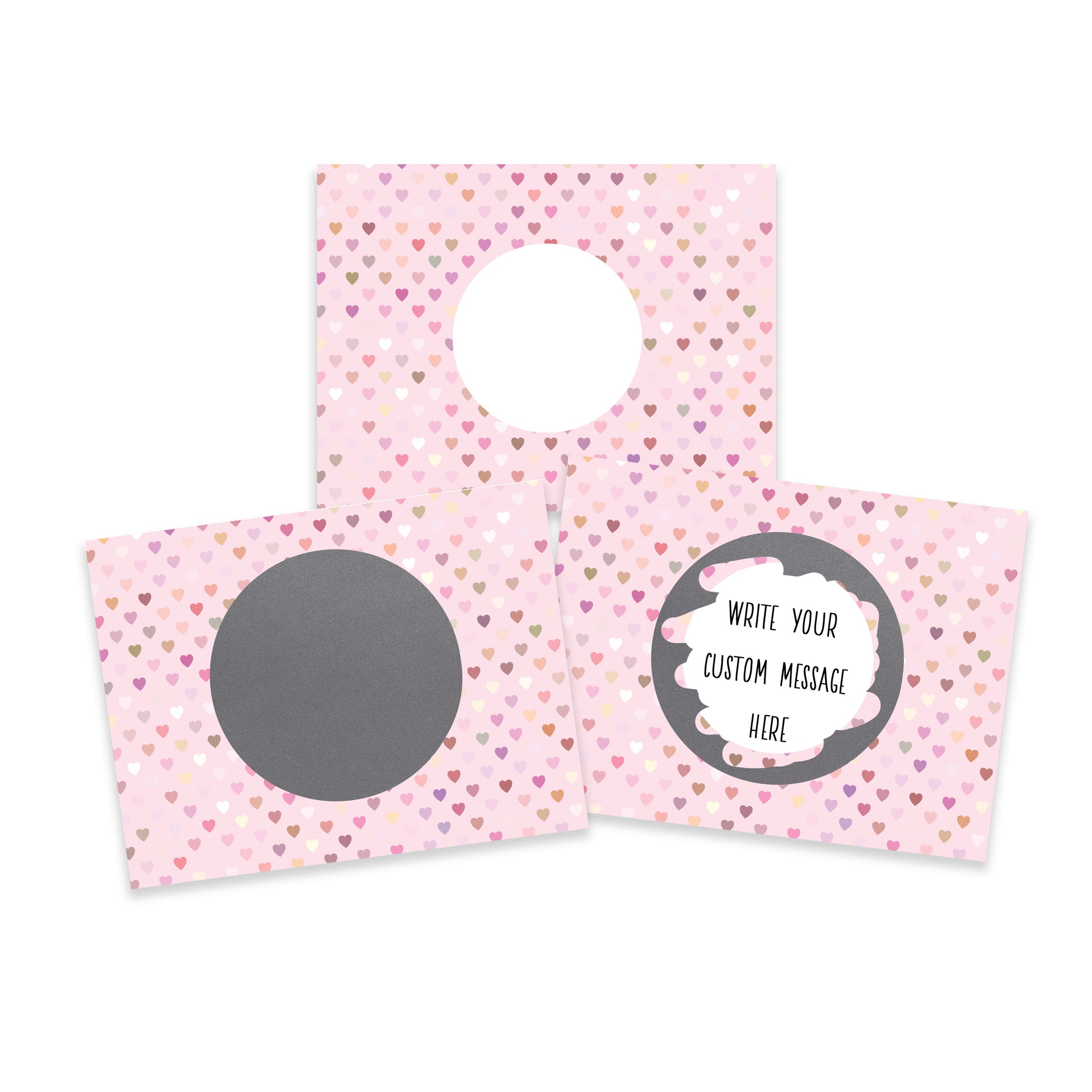 DIY Make Your Own Scratch Off Card Valentine's Pink Mini Heart 20 Pack