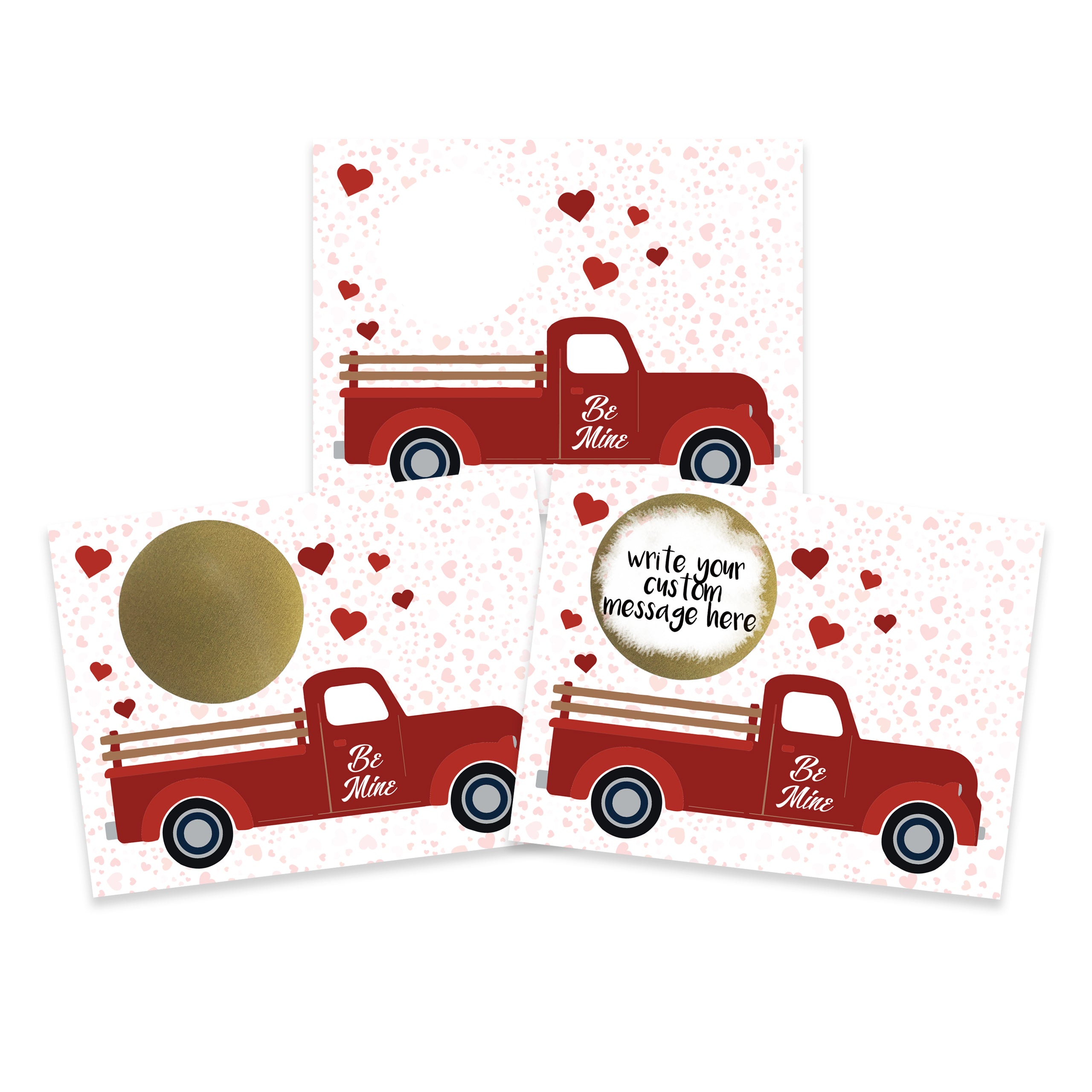 DIY Make Your Own Scratch Off Note Card Valentine Truck 20 Pack - My Scratch Offs