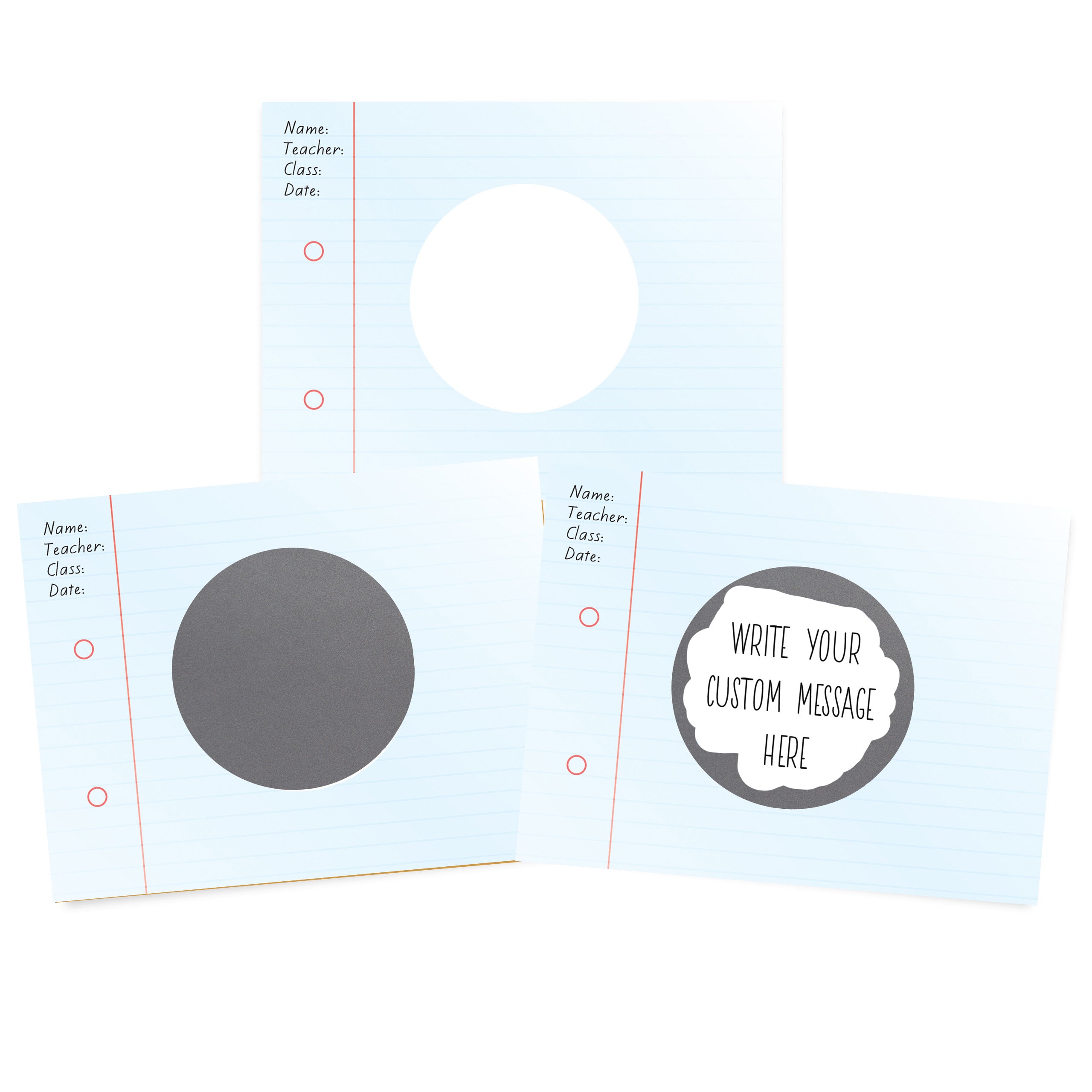 DIY Notebook Paper Scratch-Off Classroom Teacher Rewards 20 Cards - My Scratch Offs