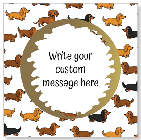 50 - 2 Inch Square Cards with Blank Area to Write Message