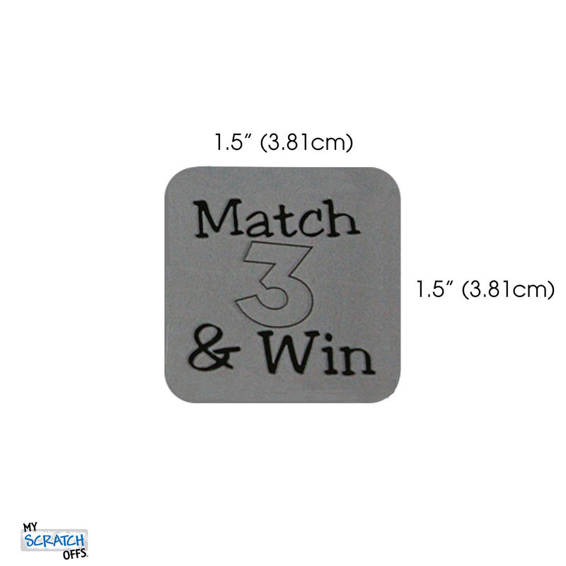 1 ou 5 ou 10 - Autocollant(s) à gratter carré(s) 1.5
