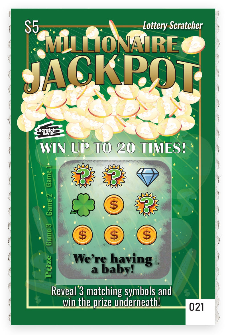 5 faux billets de loterie pour annoncer une grossesse