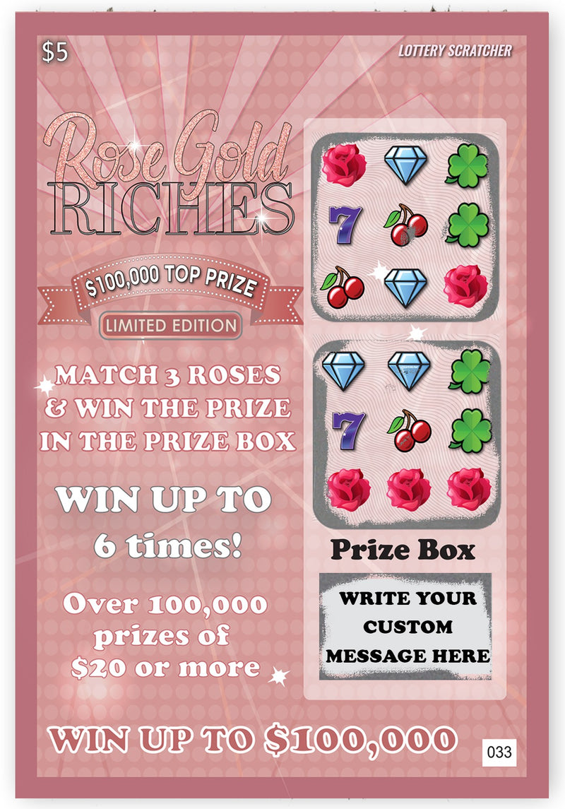 1 réplica de boleto de lotería con caja de texto personalizada