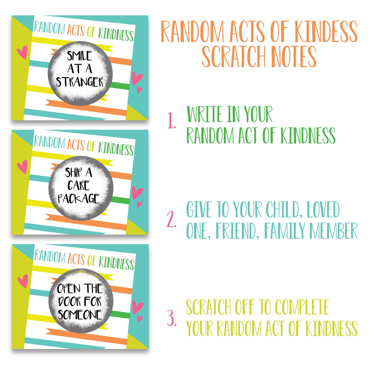 Spreading Joy One Scratch at a Time: Creative Ideas and Uses for Random Acts of Kindness DIY Scratch-Off Cards.