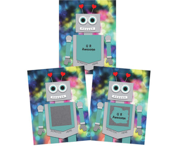 Robbie the Robot Classroom Valentine's Day Cards