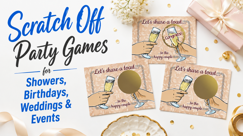 Scratch Off Party Games for Showers, Birthdays, Weddings & Events