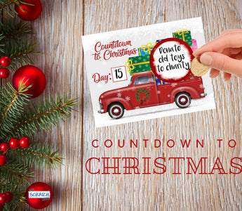 Blank DIY Scratch Off Countdown to Christmas Cards- 30 pack