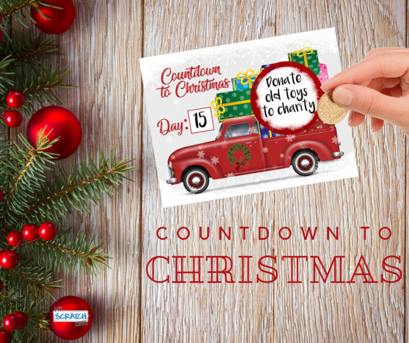 Blank DIY Scratch Off Countdown to Christmas Cards- 30 pack