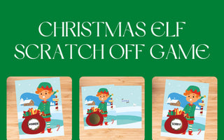 Christmas Holiday Elf Santa’s Helper Scratch Off Game Cards