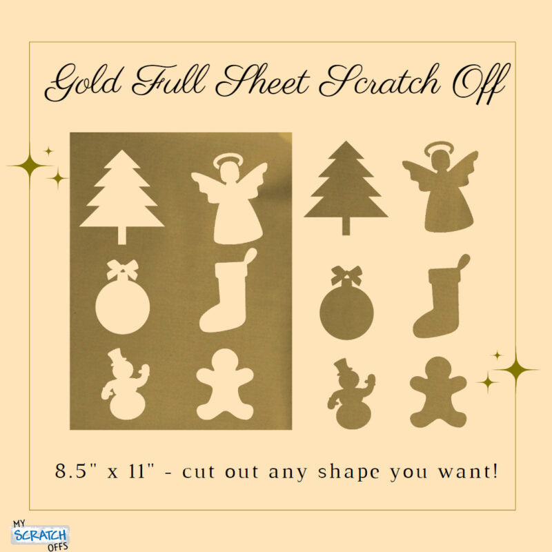 Gold Full Sheet Scratch Offs 8.5″ x 11″