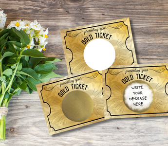 DIY Make Your Own Scratch Off Gold Ticket for Events