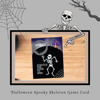 Halloween Scratch Off Games with a Cute Skeleton