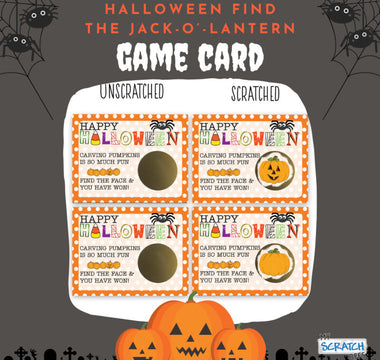Cute & Spooky Jack O’Lantern Halloween Party Scratch Off Games