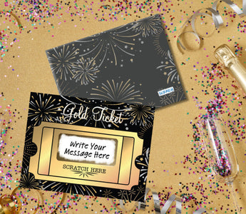 New Year’s Gold Ticket Scratch Off Cards