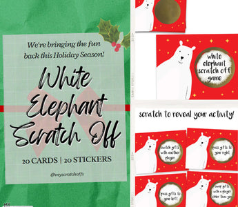 Shake up your White Elephant Holiday Party DIY Scratch Offs