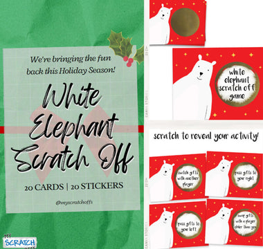 Shake up your White Elephant Holiday Party DIY Scratch Offs