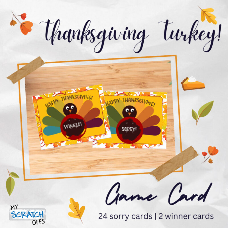 Thanksgiving Scratch Off Games for Family & Friendsgiving Dinner Gatherings