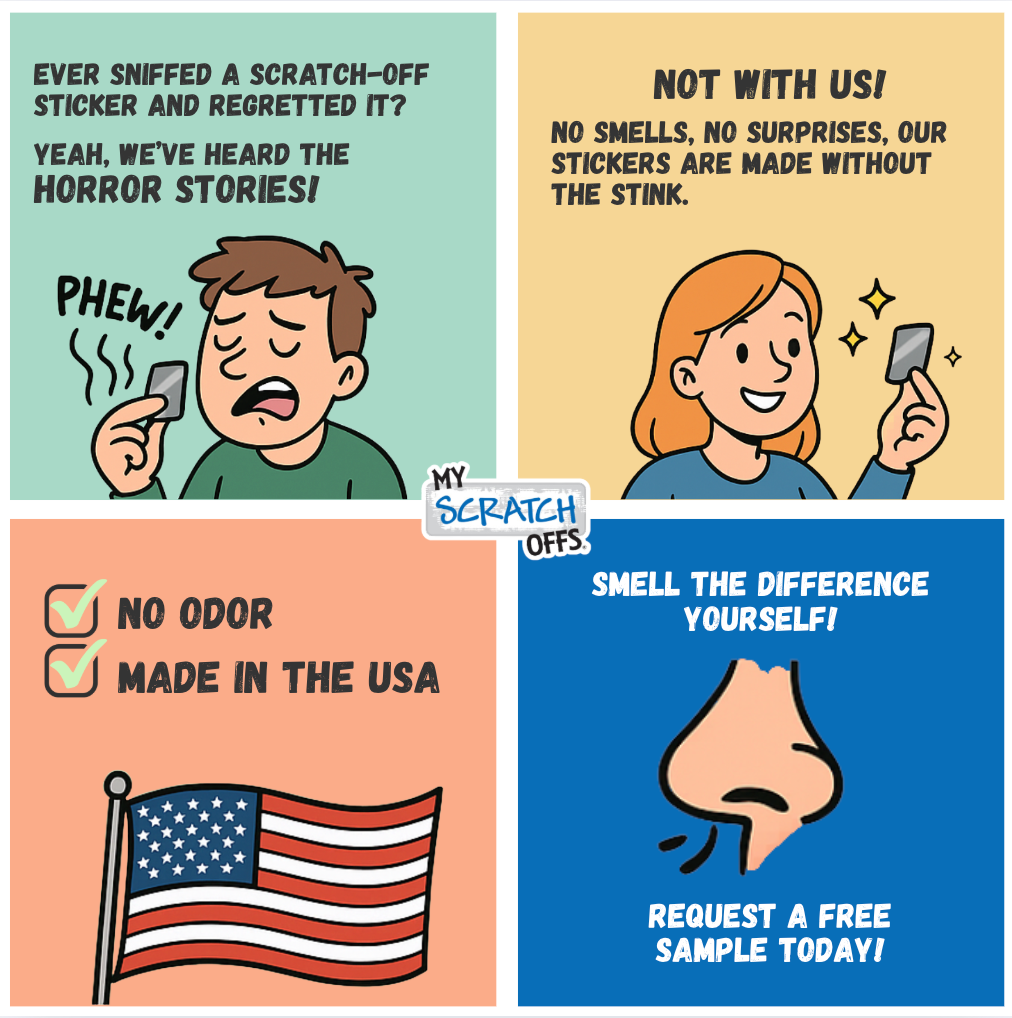 Scratch Off Stickers that DON'T Stink, Literally