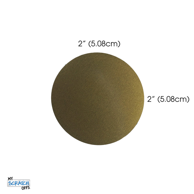 20 – autocollants ronds dorés à gratter de 2