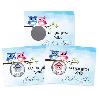 Owl Gender Reveal Scratch Off Card - My Scratch Offs