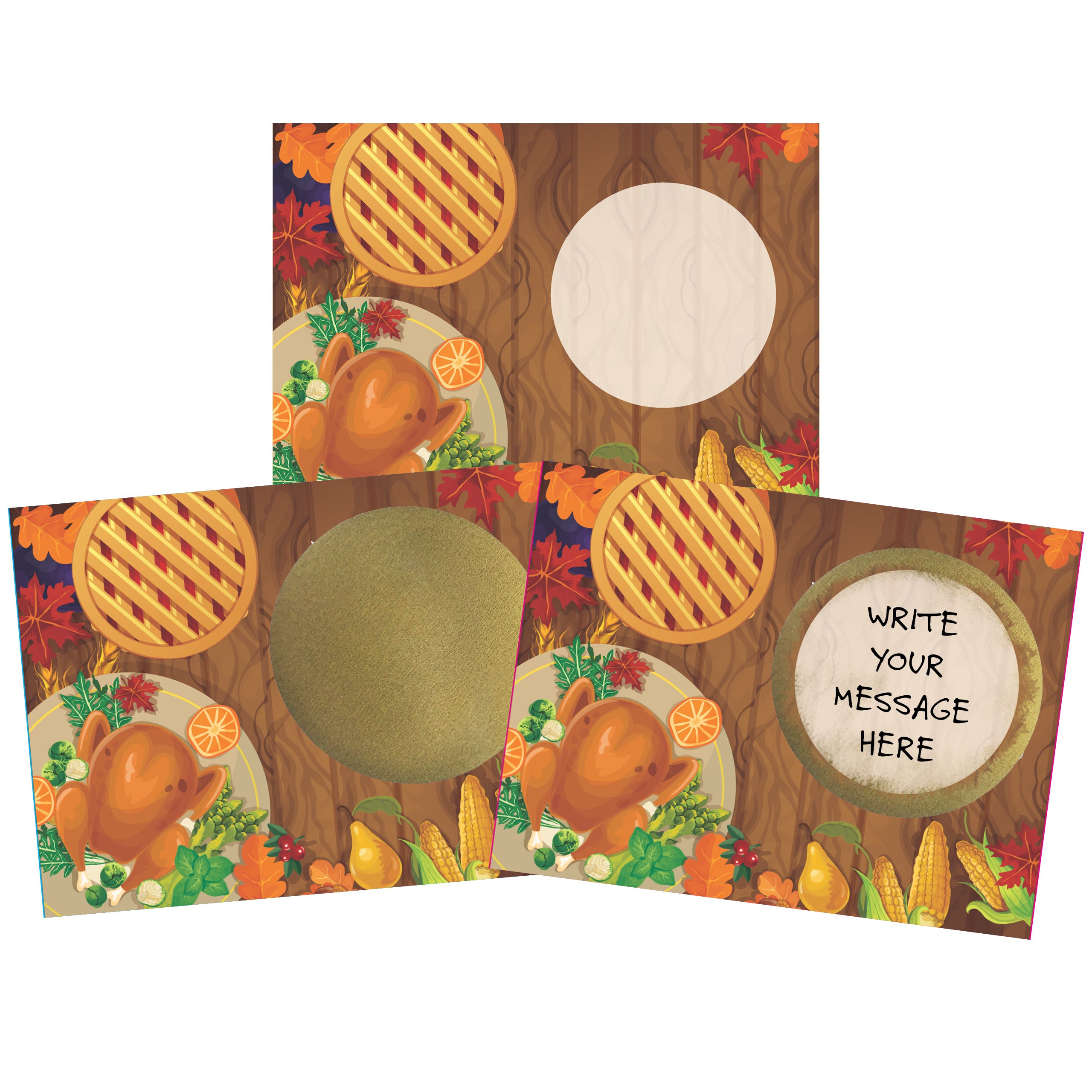 DIY Thanksgiving Harvest Table Make Your Own Scratch Offs - 50 Cards and 50 Scratch Off Stickers - My Scratch Offs