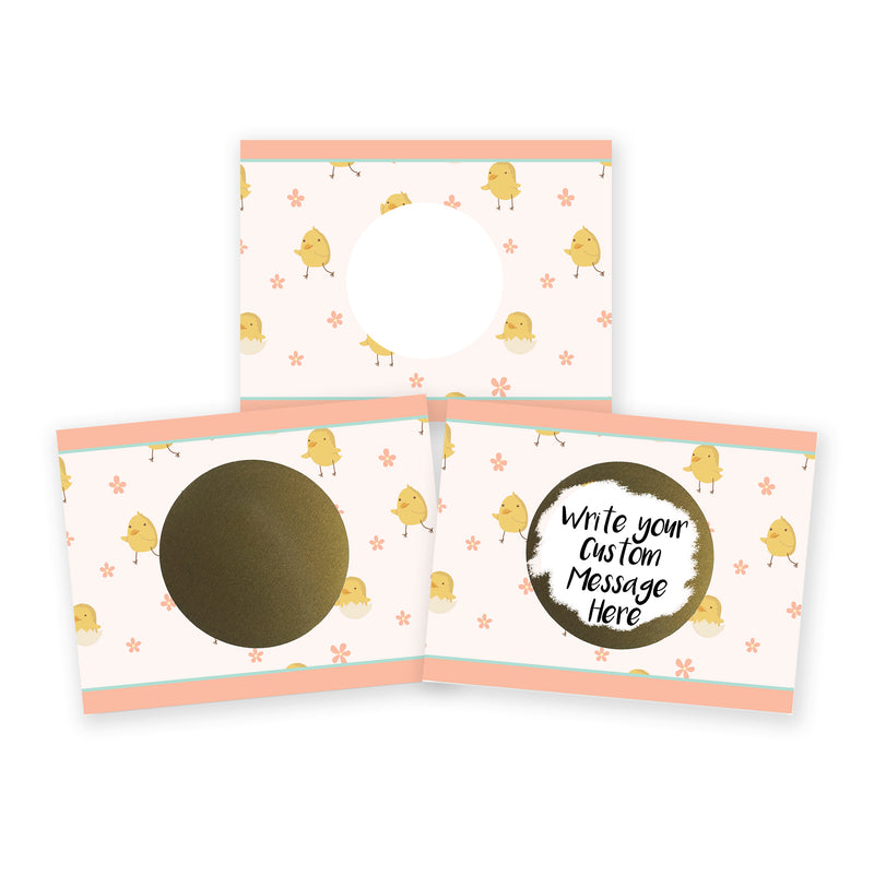 Spring Chick Easter DIY Scratch Off Cards – Easter Scavenger Hunt & Gift Idea – 20 Pack