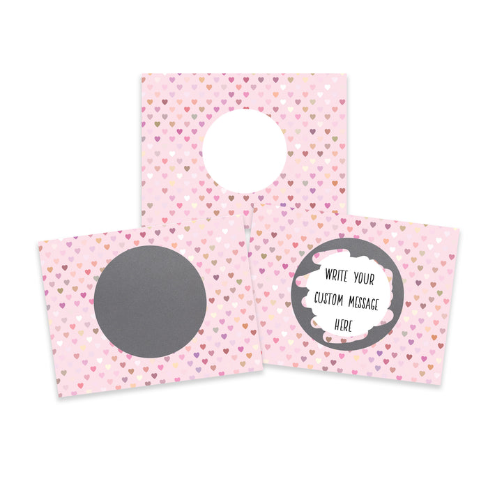Tarjetas de rascar de notas de amor DIY