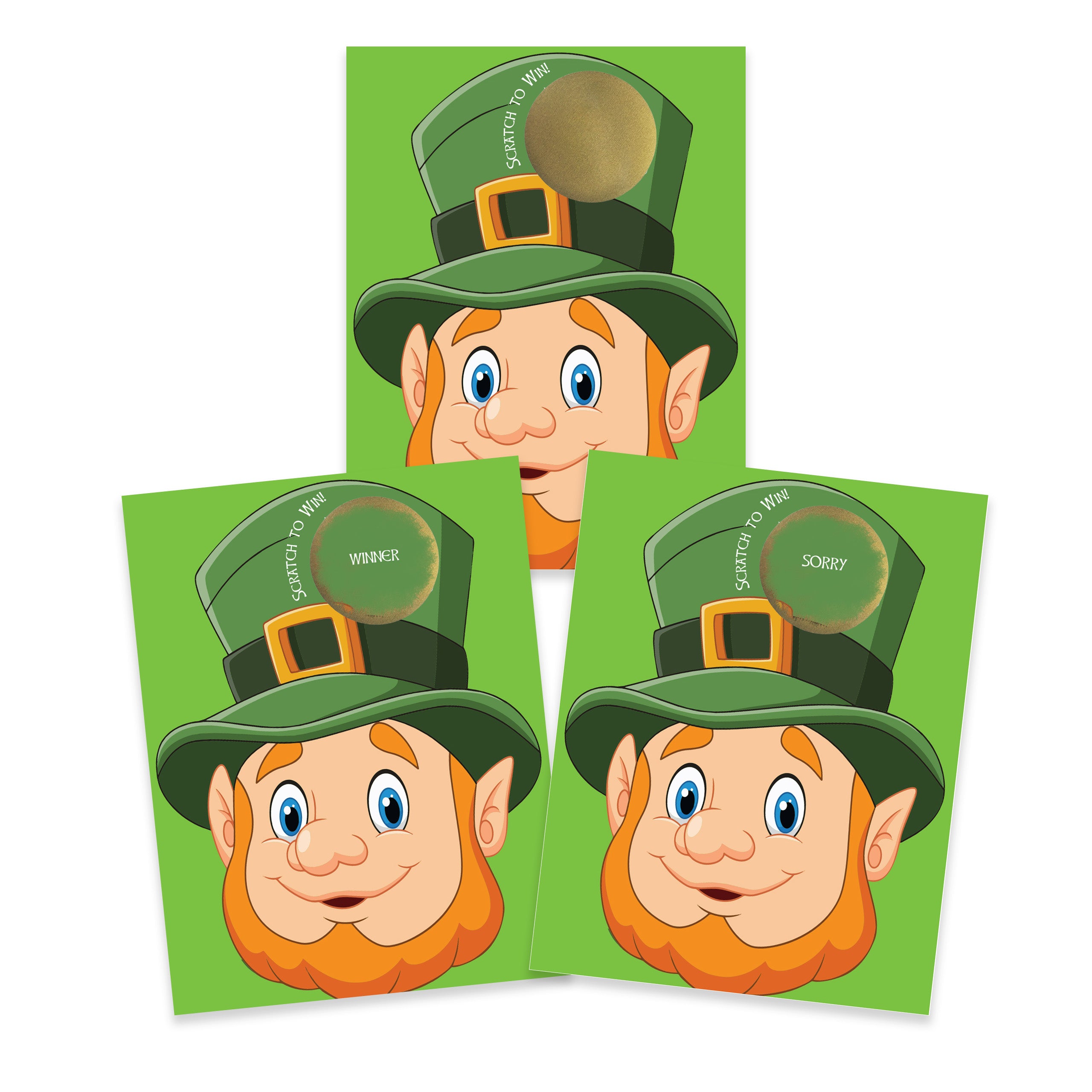 St. Patrick's Day Leprechaun Scratch Off Game 26 Pack - 2 Winning and 24 Non-Winning Cards - My Scratch Offs