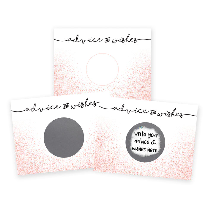 Cartes à gratter DIY Conseils et vœux – Mariage, baby shower et idée cadeau – lot de 20