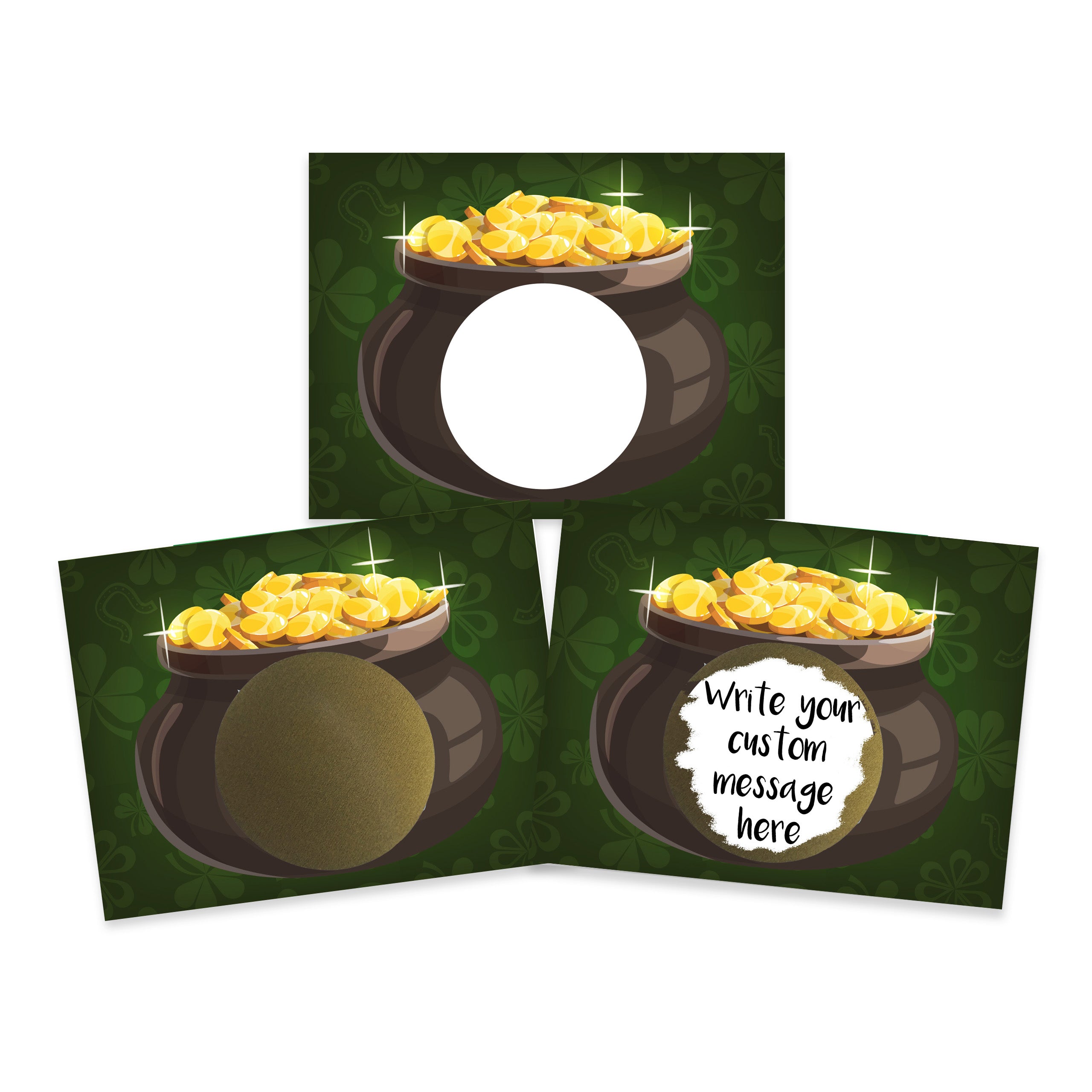 DIY Make Your Own Scratch Off Note Card St. Patrick's Day Pot O' Gold 20 Pack - My Scratch Offs