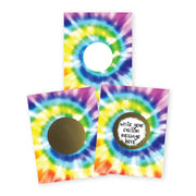 Cartes à gratter DIY Tie-Dye – Chasse au trésor groovy et idée cadeau – lot de 20