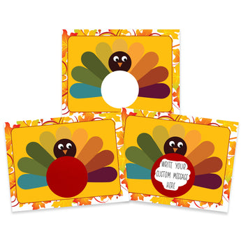 DIY Thanksgiving Turkey Make Your Own Scratch Offs - 20 Cards and 20 Scratch Off Stickers - My Scratch Offs