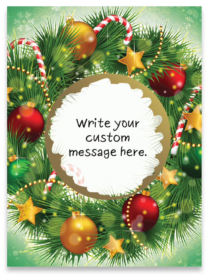 20 cartes avec une zone vierge pour écrire un message