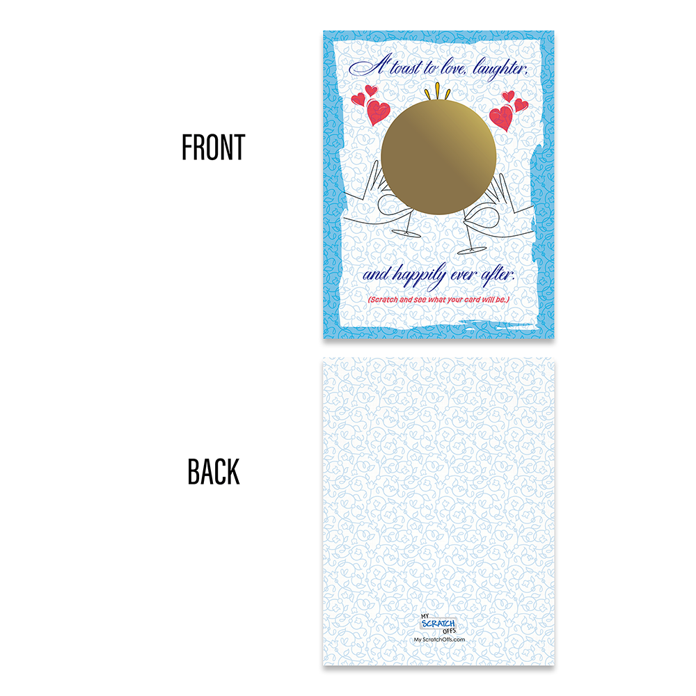 Bridal Shower Scratch Off Game Cards Champagne Wedding Toast Blue 26 Pk ...