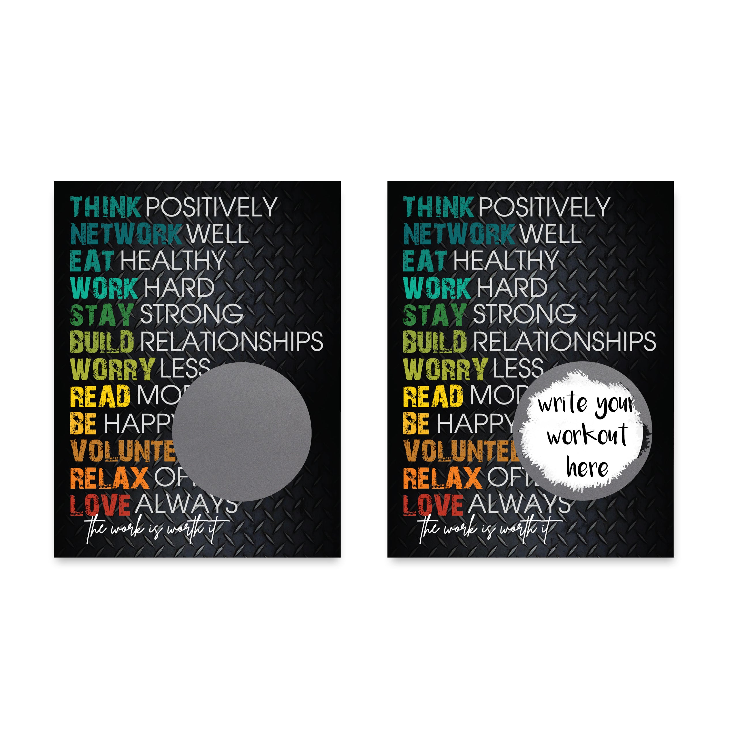 Workout Note Cards Gym Workout DIY Scratch Off Cards – Fitness Challenge & Gift Idea – 20