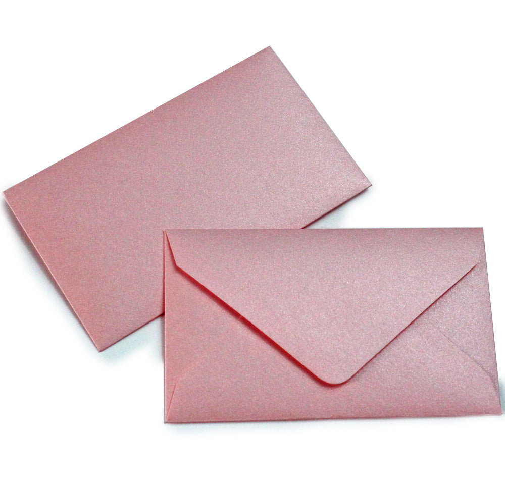 Metallic Pink Scratch Off Business Card Mini Envelopes