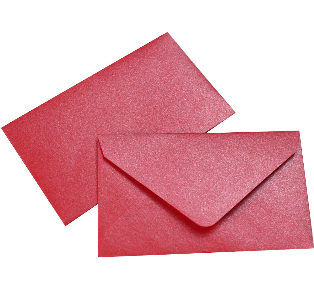 Metallic Red Scratch Off Business Card Mini Envelopes