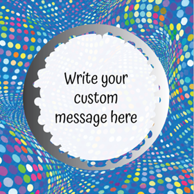 50 - 2 Inch Square Cards with Blank Area to Write Message