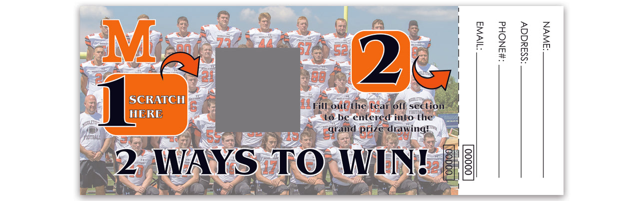 CUSTOM Raffle Scratch Off Ticket Package | My Scratch Offs