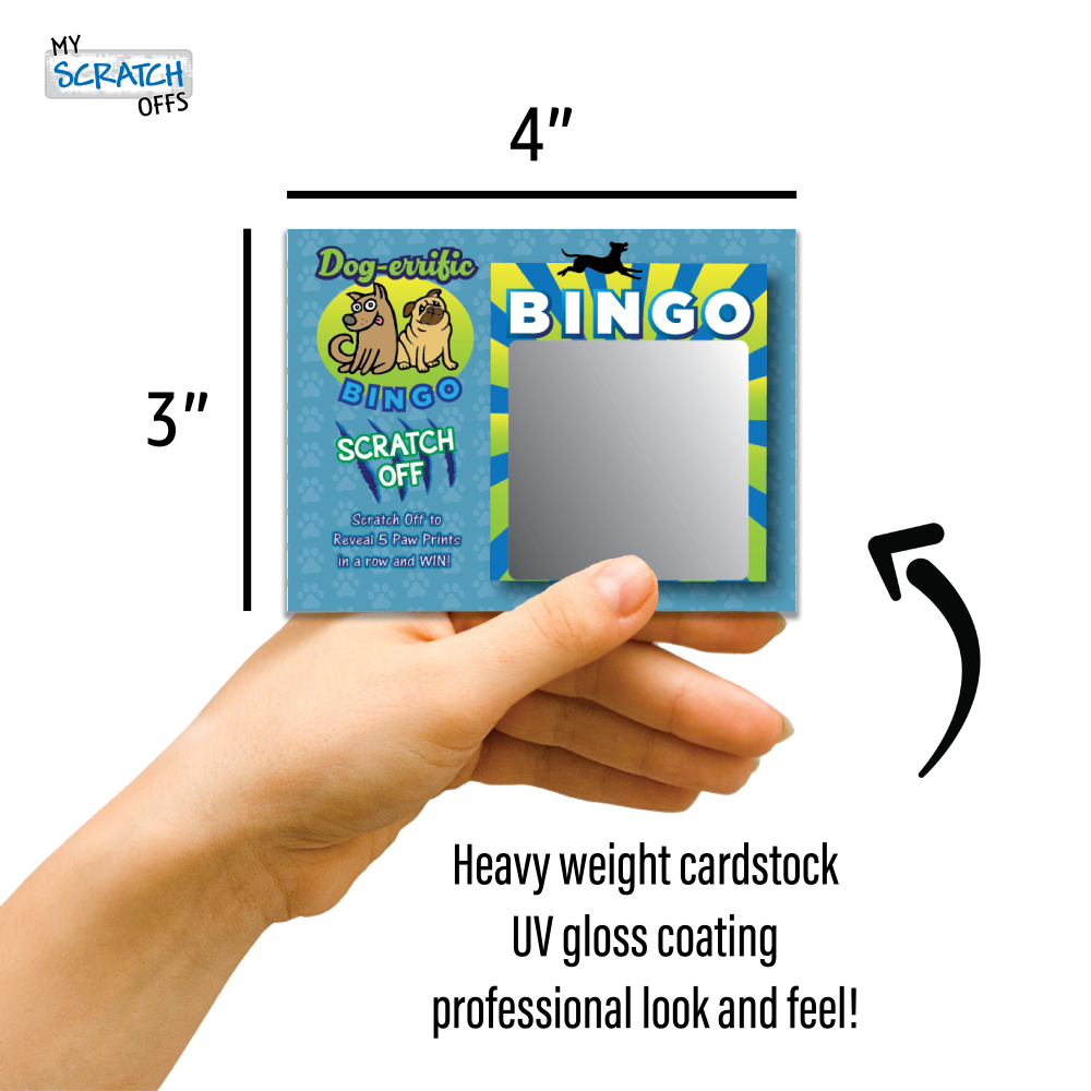 Dog BINGO Scratch Off Game Cards 26 Pk | My Scratch Offs