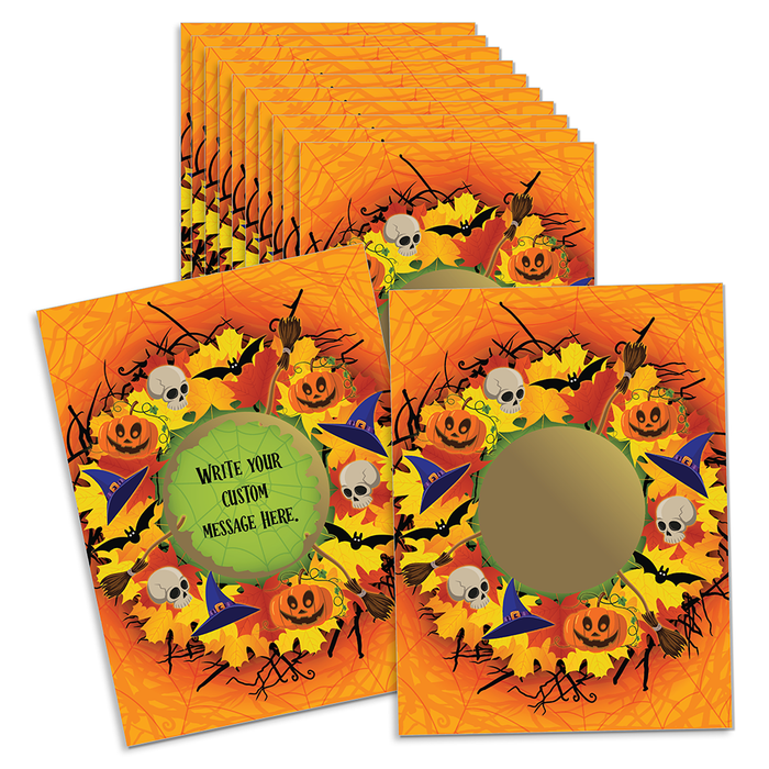 alt
Tarjetas rasca y gana de bricolaje para corona de Halloween, haz las tuyas, paquete de 20 - My Scratch Offs