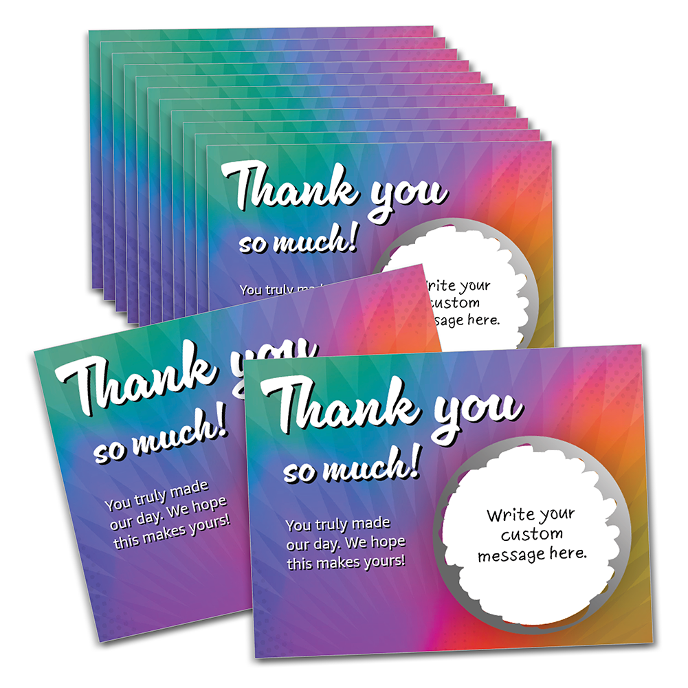 Business Thank You Scratch Off Card Multicolor DIY Make Your Own 20 Pk